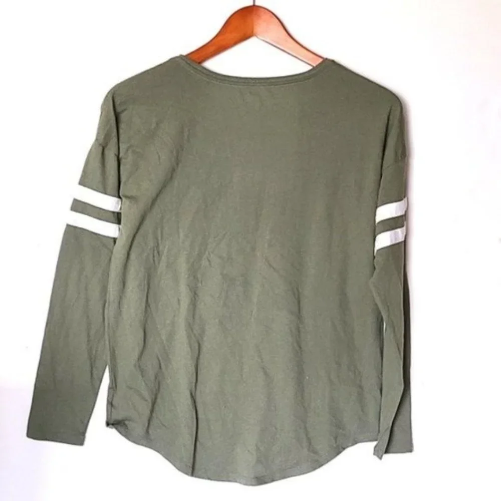 Old Navy Softest Tee Green‎ Olive XL 14 Stripe